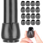 Toolijalgade silikoonist kaitsekatted vildist põhjaga, mustad, 16 tk, 12–16 mm
