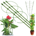 Ümmargune rõngastega taimetugi lilledele ja aiataimedele, roheline, 60 cm