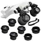 Kellassepa luupprillid kahe led-valgustiga, 10x, 15x, 20x, 25x