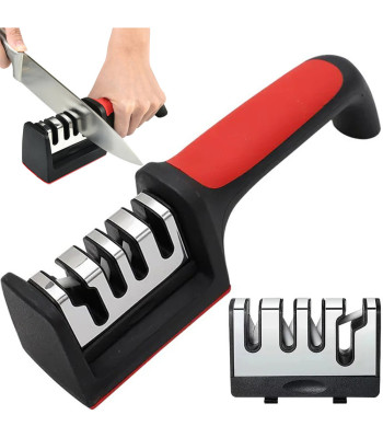 Kolmeastmeline kööginoa teritaja 3w1