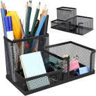Metallist lauakorraldaja, 3 lahtrit, must, 20,5 × 10 × 10 cm