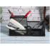 Metallist lauakorraldaja, 3 lahtrit, must, 20,5 × 10 × 10 cm
