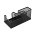 Metallist lauakorraldaja, 3 lahtrit, must, 20,5 × 10 × 10 cm