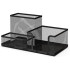 Metallist lauakorraldaja, 3 lahtrit, must, 20,5 × 10 × 10 cm