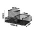 Metallist lauakorraldaja, 3 lahtrit, must, 20,5 × 10 × 10 cm