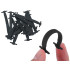 Sidumisvabad silikoonist kingapaelad, mustad, 16 tk