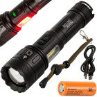 Bailong® taktikaline led-taskulamp suumi, külgvalgustuse ja akupanga funktsiooniga – XHP160, L-27