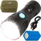 Võimas taktikaline taskulamp Bailong® led- ja cob-valgustusega XHP90 T48