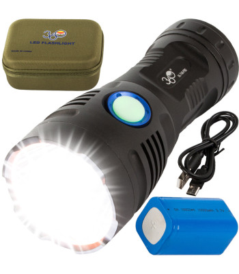 Võimas taktikaline taskulamp Bailong® led- ja cob-valgustusega XHP90 T48