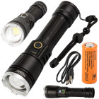 Taktikaline LED-taskulamp Bailong CREE XHP160 suumiga ja Power Banki funktsiooniga, A52