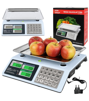 Elektrooniline arvutav poekaal LCD-ekraanidega, 40 kg / 5 g