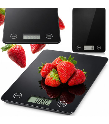 Elektrooniline köögikaal LCD-ekraani ja klaaspinnaga – 5 kg / 1 g