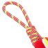 Koera närimis- ja sikutamismänguasi tennisepalliga, 34cm