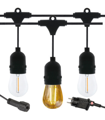 Aia valguskett 10 LED-pirniga, E27, 10 m