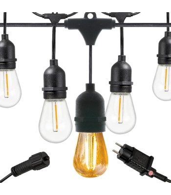 Aia valguskett, 15 LED-pirni, E27, IP44, 15m