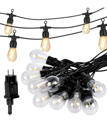 Sooja valge valgusega aiavalguskett, 20 led-lampi, 20m