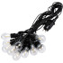 Sooja valge valgusega aiavalguskett, 20 led-lampi, 20m
