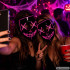 Helendav led-mask kontrolleriga halloweeniks ja cosplay jaoks – 21cm x 17cm