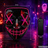 Helendav led-mask kontrolleriga halloweeniks ja cosplay jaoks – 21cm x 17cm