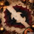 Halloweeni nahkhiirekaunistused, must-punased, komplektis 4 tk, 10 × 5,5 cm