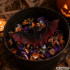Halloweeni nahkhiirekaunistused, must-punased, komplektis 4 tk, 10 × 5,5 cm