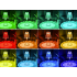 Kristalliefektiga LED-öölamp, RGB, USB, puldiga – 25 cm