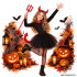 Tüdrukute kuraditari kostüüm Halloweeniks, universaalne suurus