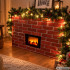 Liikuva leegiefektiga dekoratiivne led-kamin, must, 25 × 17 × 13 cm
