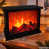 Liikuva leegiefektiga dekoratiivne led-kamin, must, 25 × 17 × 13 cm