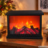Liikuva leegiefektiga dekoratiivne led-kamin, must, 25 × 17 × 13 cm