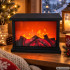 Liikuva leegiefektiga dekoratiivne led-kamin, must, 25 × 17 × 13 cm