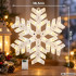 LED-valgustusega rippuv lumehelbekujuline jõulukaunistus aknale, 40 cm