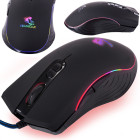 Juhtmega optiline RGB-mängurihiir arvutile ja sülearvutile