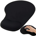 Ergonoomiline geeltoega randmetoega hiirematt, must, 19 × 23 cm