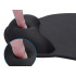 Ergonoomiline geeltoega randmetoega hiirematt, must, 19 × 23 cm