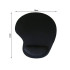 Ergonoomiline geeltoega randmetoega hiirematt, must, 19 × 23 cm