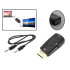 VGA-HDMI-muundur heliedastuse ja 3,5 mm minipistikuga, 5 × 2,5 × 1,5 cm