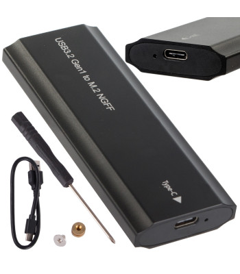 M.2 SATA NGFF SSD-ketta adapterkorpus USB 3.1 ja USB Type-C ühendusega, 2230–2280mm
