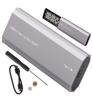 M.2 SATA NGFF SSD-ketta korpus USB 3.1 USB-C ühendusega, 2230–2280 mm