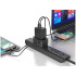 Universaalne reisipistiku adapter UK, USA, EU ja AUS pistikupesadele, 2 USB-porti, must