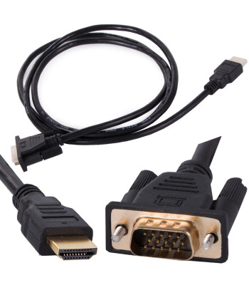 Vga–hdmi kaabel kullatud pistikutega, full hd, d-sub, 1,3m
