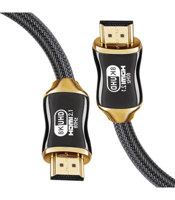 Kullatud kontaktidega ülikiire hdmi-kaabel, hdmi 2.1, 8k 60Hz, 4k 120Hz, 2m