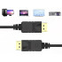DisplayPorti video- ja helikaabel 8K, 4K, 2K, DP 1.4, 2m