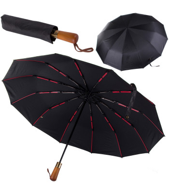 Automaatne kokkupandav vihmavari, must, elegantne, unisex