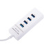 USB-jaotur LED-valgustusega, valge, 4 porti, USB 3.0