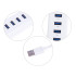USB-jaotur LED-valgustusega, valge, 4 porti, USB 3.0