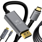 DisplayPorti–USB-C video- ja audiokaabel 8K/4K/2K, 1.4, 1,8m