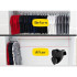 Mustad riidepuude ühenduskonksud kapi korrastamiseks, 12 tk, 4,5cm x 4,5cm x 3cm