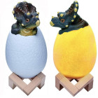 Dinosaurusemuna kujuline RGB LED-öövalgusti lastele – Triceratops