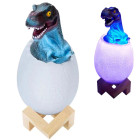 Dinosaurusemunakujuline RGB LED-öövalgusti lastele – türannosaurus